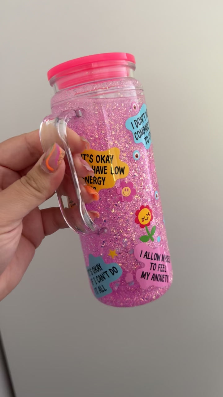 Mental Health 20 oz cup with handle
