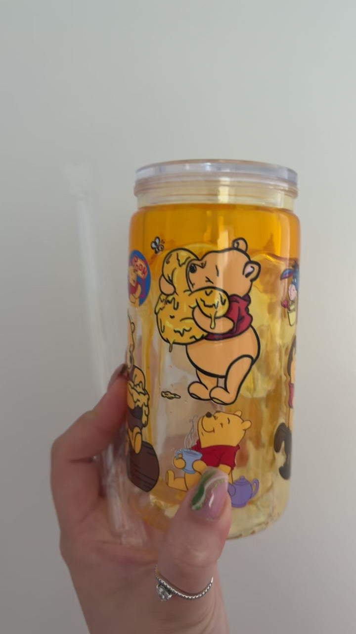 Bear honey drip snow globe