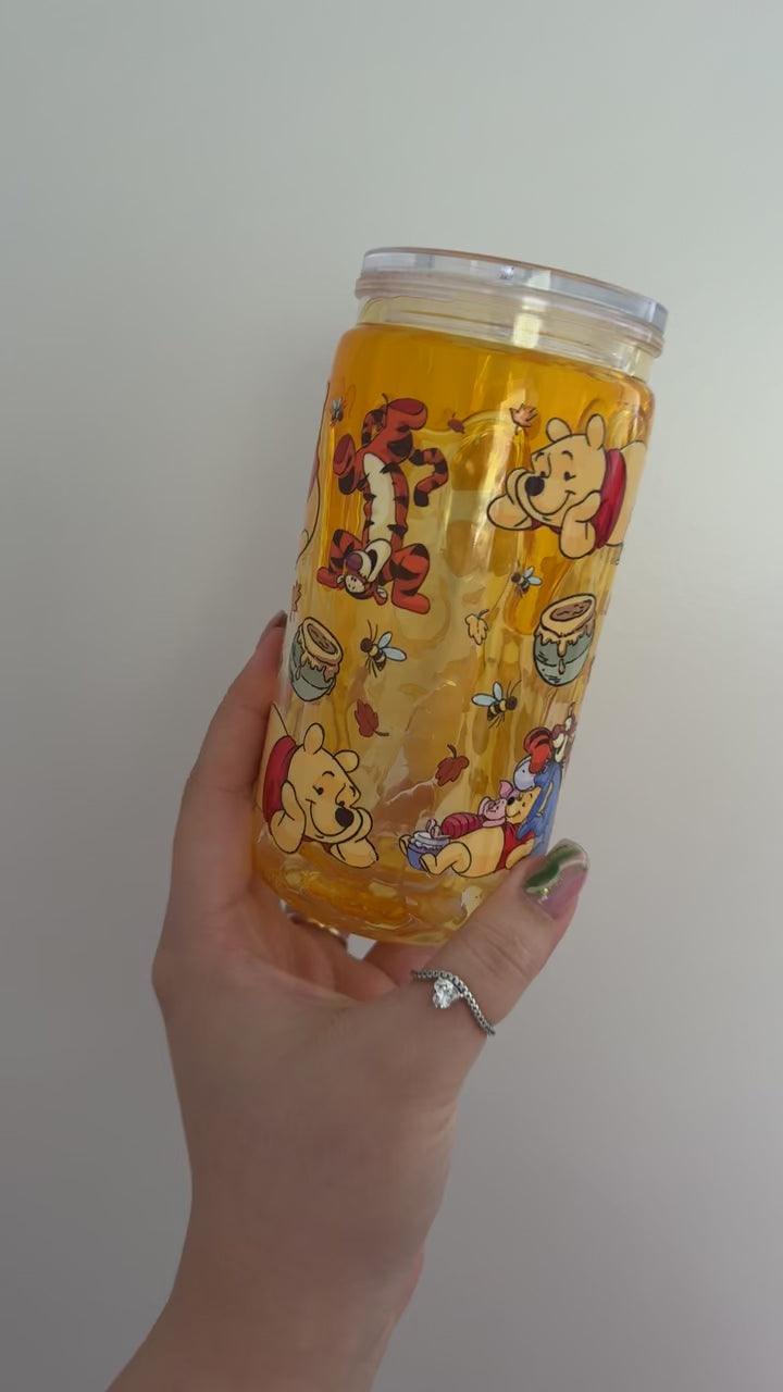 Bear honey drip snow globe